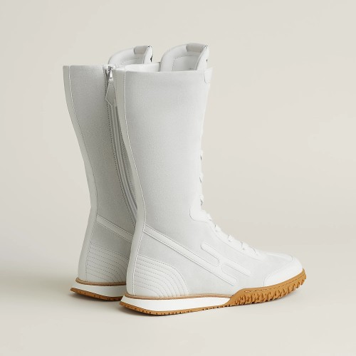 NIGO Hermes Lace Up Women's Spring/Fall Fashion Casual Round Toe Lace Up Suede High Top Flat Sneakers Shoe #nigo79377