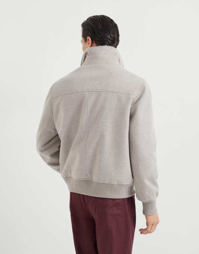 NIGO Brunello Cucinelli Men's Fall/Winter Solid-Color Cashmere Lapel Pilot Jacket Loose-Fit Long-Sleeve Outerwear Ngvp #nigo2713