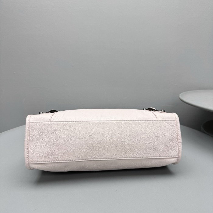 NIGO Balenciaga LE CITY Women's Fashion Classic Leather Solid Color Vintage Zipper Tote Bag Biker Bag Shoulder Bag Crossbody Bag Bags 8114422ABEK5723 #nigo79386