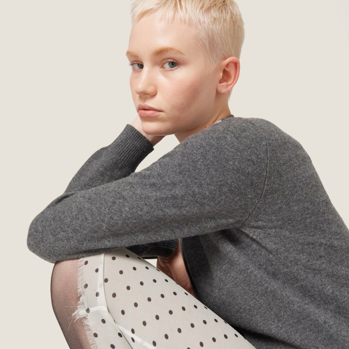 NIGO MiuMiu Women's Spring/Fall Fashion Casual Crew Neck Single Button Minimalist Cashmere Knit Sweater Cardigan #nigo79388