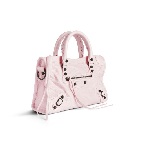 NIGO Balenciaga LE CITY Women's Fashion Classic Leather Solid Color Vintage Zipper Tote Bag Biker Bag Shoulder Bag Crossbody Bag Bags 8114422ABEK5723 #nigo79386
