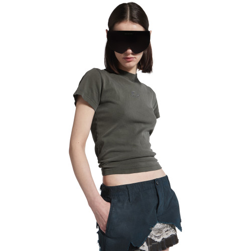 NIGO Balenciaga LOOP SPORTS ICON Men's And Women's Spring/summer Fashion Casual Solid Color Crewneck Pullover Vintage Plain Weave Knit Fabric Distressed Effect Short Sleeve T-shirt #nigo79384