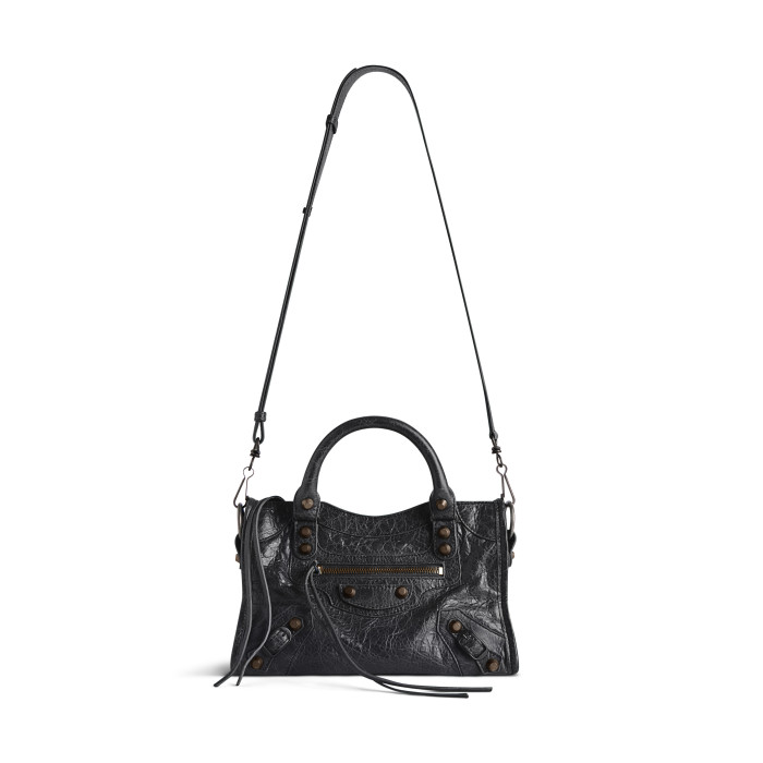 NIGO Balenciaga LE CITY Women's Fashion Classic Leather Solid Color Vintage Zipper Tote Bag Biker Bag Shoulder Bag Crossbody Bag Bags 8114422ABEK5723 #nigo79386