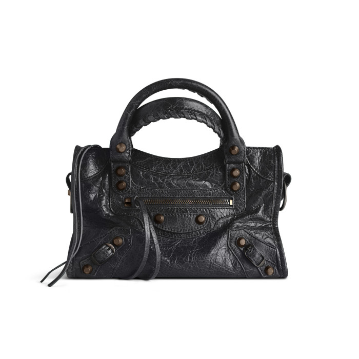 NIGO Balenciaga LE CITY Women's Fashion Classic Leather Solid Color Vintage Zipper Tote Bag Biker Bag Shoulder Bag Crossbody Bag Bags 8114422ABEK5723 #nigo79386