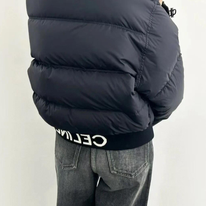 NIGO Celine Men's And Women's Winter Fashion Classic Solid Color High Neck Zipper Goose Down Jacket #nigo79419