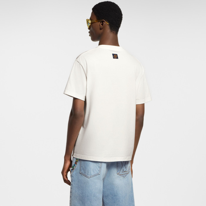 NIGO Louis Vuitton MONOGRAM Men's And Women's Summer Fashion Casual Solid Color Crew Neck Pullover Classic Print Pattern Short Sleeve T-Shirt #nigo79423
