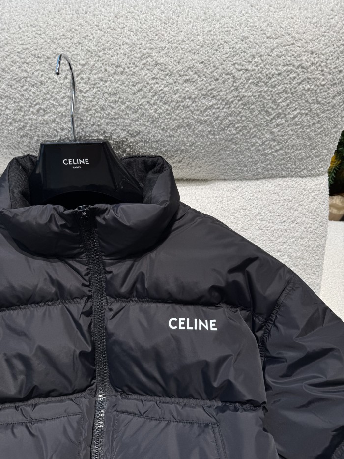 NIGO Celine Men's And Women's Winter Fashion Classic Solid Color High Neck Zipper Goose Down Jacket #nigo79419