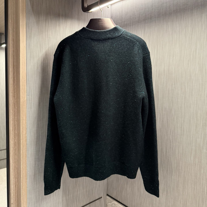 NIGO Louis Vuitton Men's Fall/Winter Fashion Casual V-Neck Single Button Loose Fit Relaxed Fit Cashmere Sweater Knit Cardigan #nigo79415
