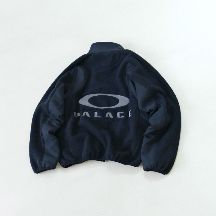 NIGO PALACE X Oakley Men's Fall/Winter Fashion Casual High Neck Zipper Logo Embroidered Stand Up Collar Fleece Jacket #nigo79439