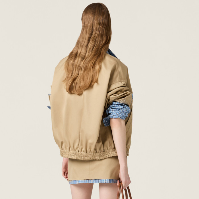 NIGO MiuMiu Women's Spring/Fall Fashion Casual Plaid Patchwork Collar Zipper Front Long Sleeve Jacket #nigo79438