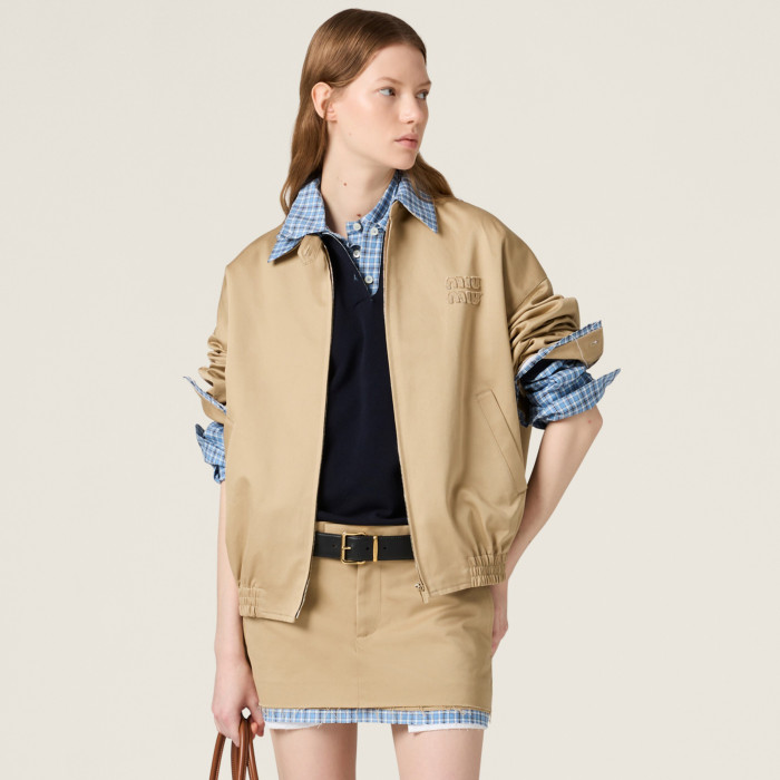 NIGO MiuMiu Women's Spring/Fall Fashion Casual Plaid Patchwork Collar Zipper Front Long Sleeve Jacket #nigo79438