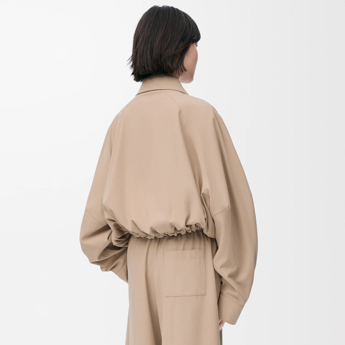 NIGO Loewe Women's Spring/Fall Fashion Casual Lapel Zipper Solid Color Embroidered Print Waist Elastic Short Jacket #nigo79474