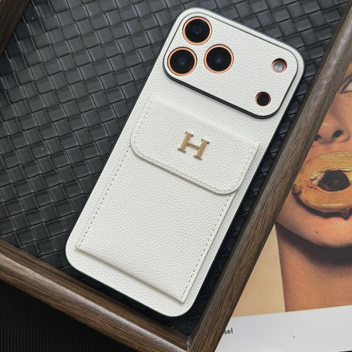 NIGO Hermes Men's And Women's Classic Solid Color Logo Leather Apple Series Phone Case Accessories #nigo79471