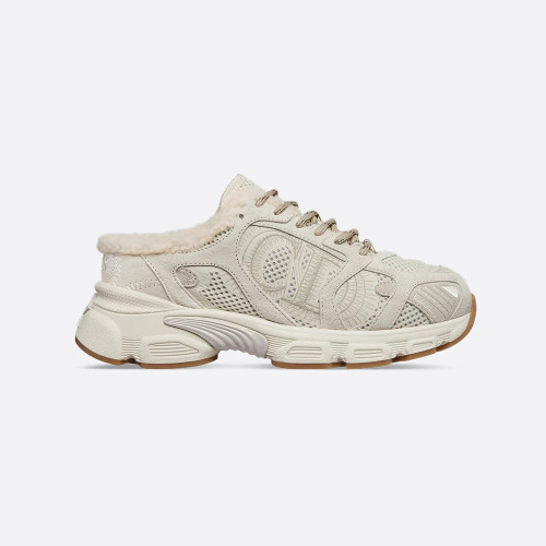 NIGO Dior Alps Dior Chrono Women's Fall/winter Casual Round Toe Lace Up Slip On Flat Low Top Heel Exposed Fleece Lined Moccasin Sneakers Shoes #nigo79453