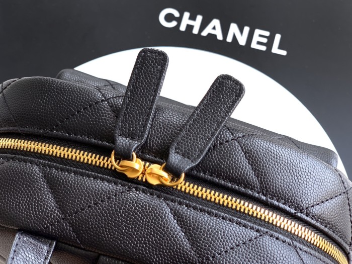 NIGO Chanel Women's Fashion Classic Solid Color Double Zip Leather Logo Backpack With Chain Straps Bag Bags AS5793-B22082-94305 #nigo79454