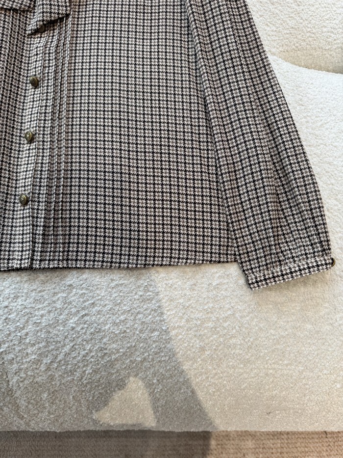 NIGO Prada Women's Spring/Fall Fashion Casual Plaid Print Single-Breasted Silk Cardigan Shirt #nigo79458