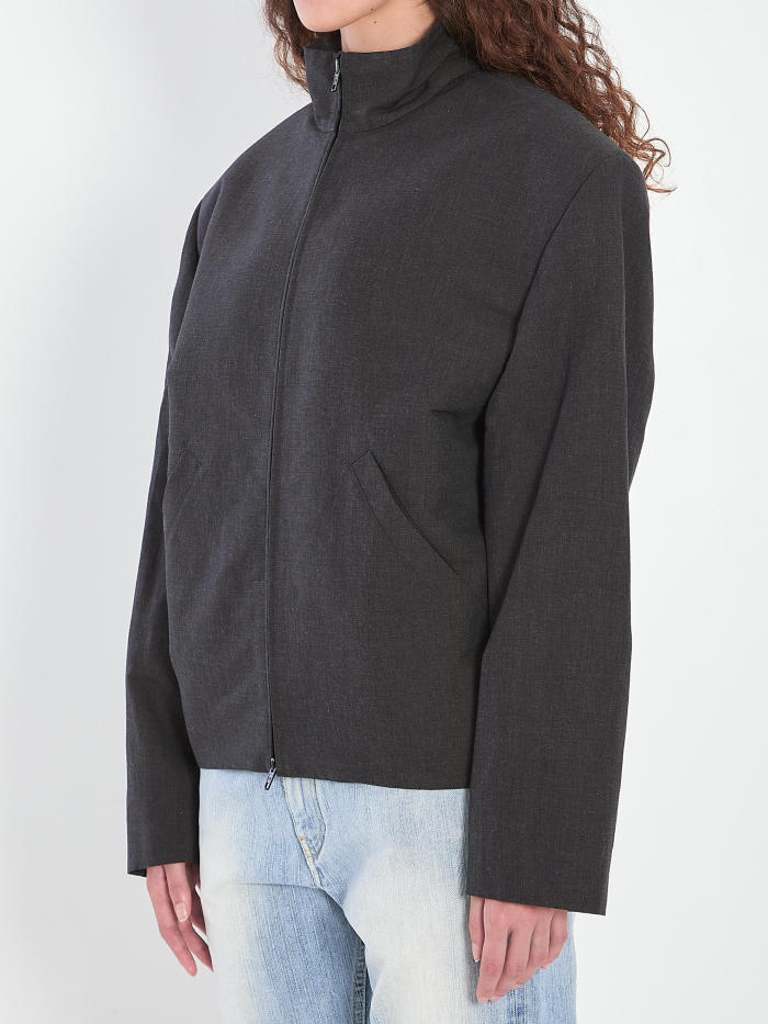 NIGO Balenciaga Women's Fall/Winter Padded Shoulder Zipper Solid Color Loose-Fit Short-Length Long-Sleeve Jacket Ngvp #nigo2716