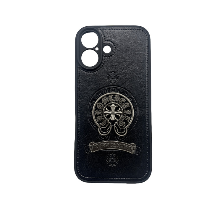 NIGO Chrome Hearts Men's And Women's Fashion Solid Color Logo Cross Print Decorative Leather Embossed Design Iphone Case  Accessories #nigo79469