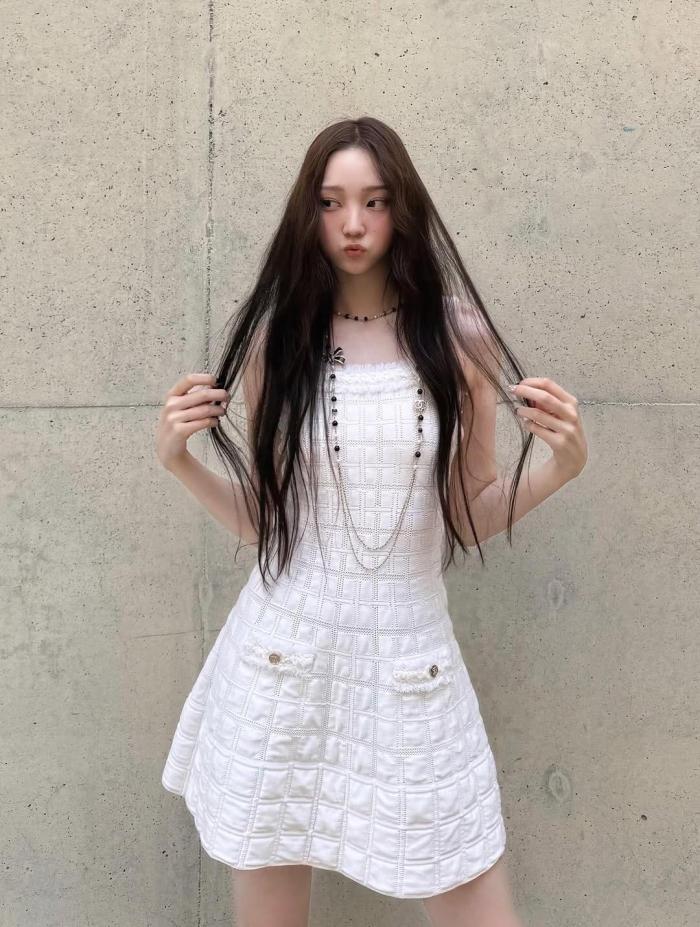 NIGO Chanel Women's Summer Fashion Casual Solid Color Sleeveless Fringe Halter Dress #nigo79456