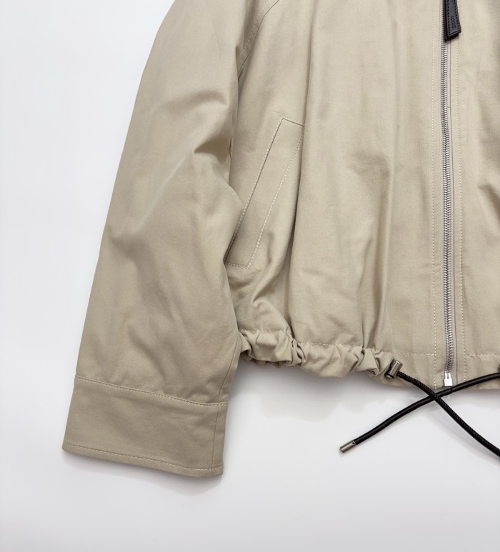 NIGO Loewe Women's Spring/Fall Fashion Casual Lapel Zipper Solid Color Embroidered Print Waist Elastic Short Jacket #nigo79474