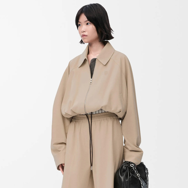 NIGO Loewe Women's Spring/Fall Fashion Casual Lapel Zipper Solid Color Embroidered Print Waist Elastic Short Jacket #nigo79474