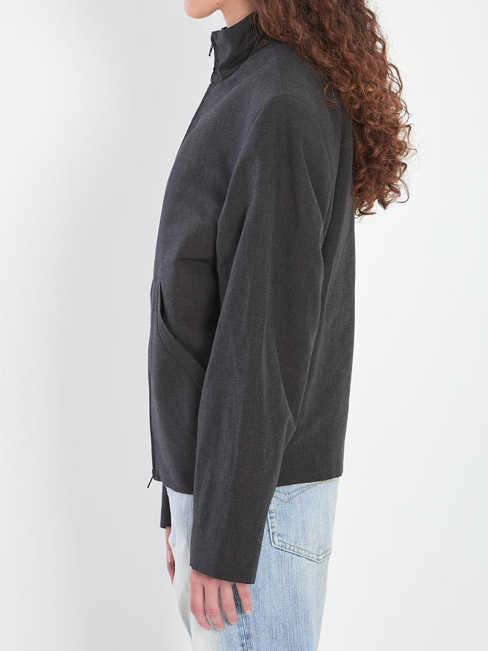 NIGO Balenciaga Women's Fall/Winter Padded Shoulder Zipper Solid Color Loose-Fit Short-Length Long-Sleeve Jacket Ngvp #nigo2716