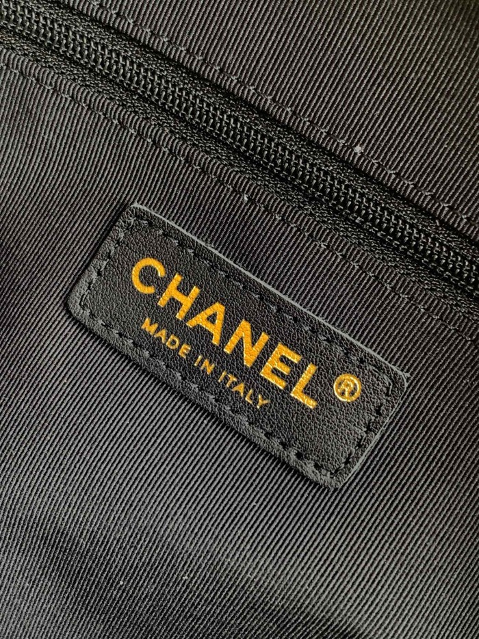 NIGO Chanel Women's Fashion Classic Solid Color Double Zip Leather Logo Backpack With Chain Straps Bag Bags AS5793-B22082-94305 #nigo79454