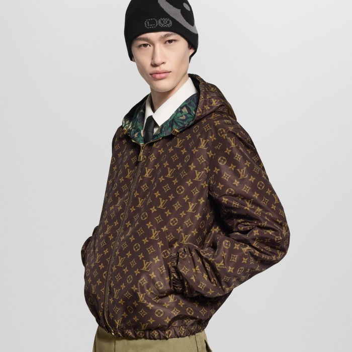 NIGO Louis Vuitton MONOGRAM Men's Spring/Fall Fashion Casual Hooded Zipper Camouflage Vintage Print Reversible Hooded Jacket Trench Coat Jacket #nigo79491