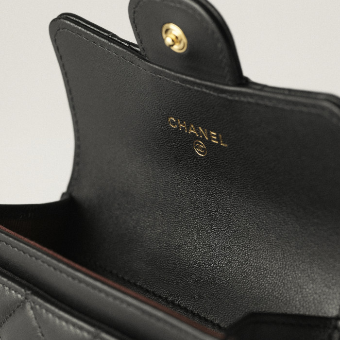 NIGO Chanel Women's Fashion Classic Solid-Color Leather Logo Metal Icon Flap Card Holder Bag Bags #nigo79488