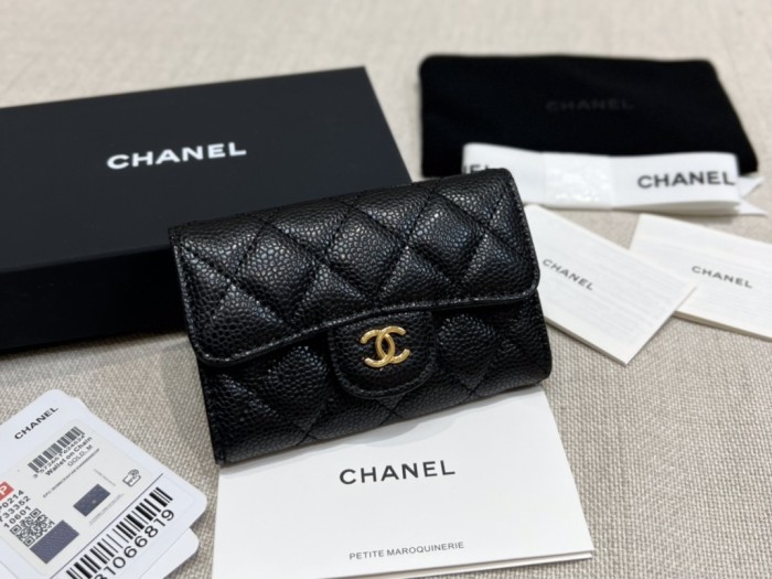 NIGO Chanel Women's Fashion Classic Solid-Color Leather Logo Metal Icon Flap Card Holder Bag Bags #nigo79488