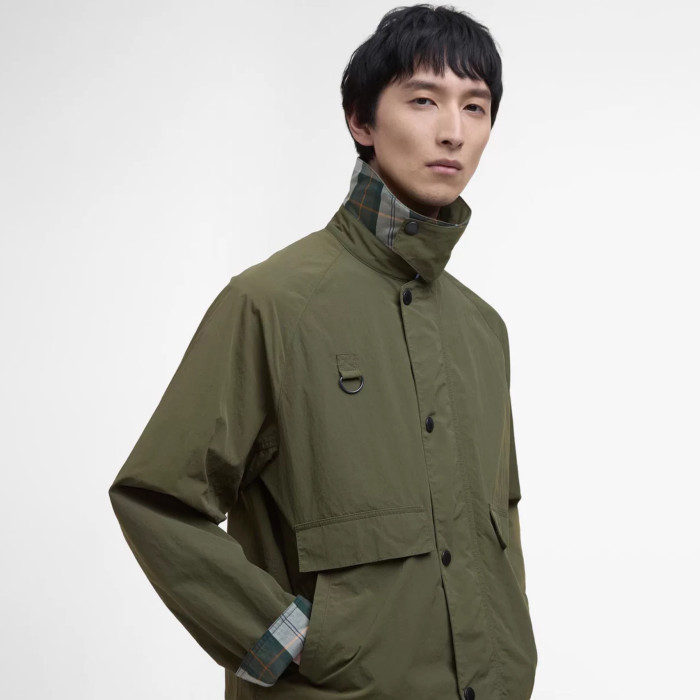 NIGO Barbour Men's Spring/Fall Fashion Classic Solid Color Lapel Single Breasted Waterproof Polyester Blend Fabric Casual Oversized Jacket #nigo79495
