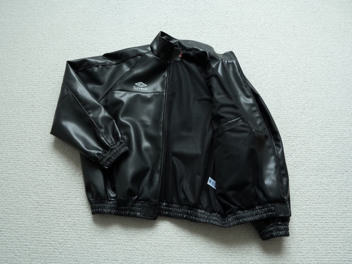 NIGO Supreme Men's And Women's  Spring/fall Fashion Casual Solid Color High Neck Zipper Front Embroidered Logo Leather Jacket #nigo79518