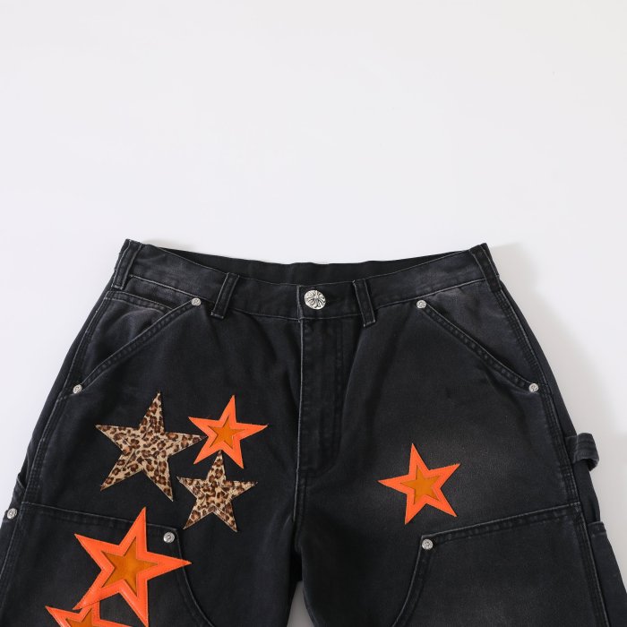 NIGO Chrome Hearts Men's And Women's Spring/Fall Fashion Casual Waist Button Star Icon Vintage Washed Carhartt Work Pants #nigo79519