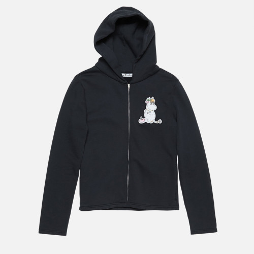 NIGO Acne Studios X Moomin Artist Tove Jansson Cartoon Print Fashion Trend Black Hooded Zipper Sweatshirt High Street Style Fall/winter Ngvp #nigo2654