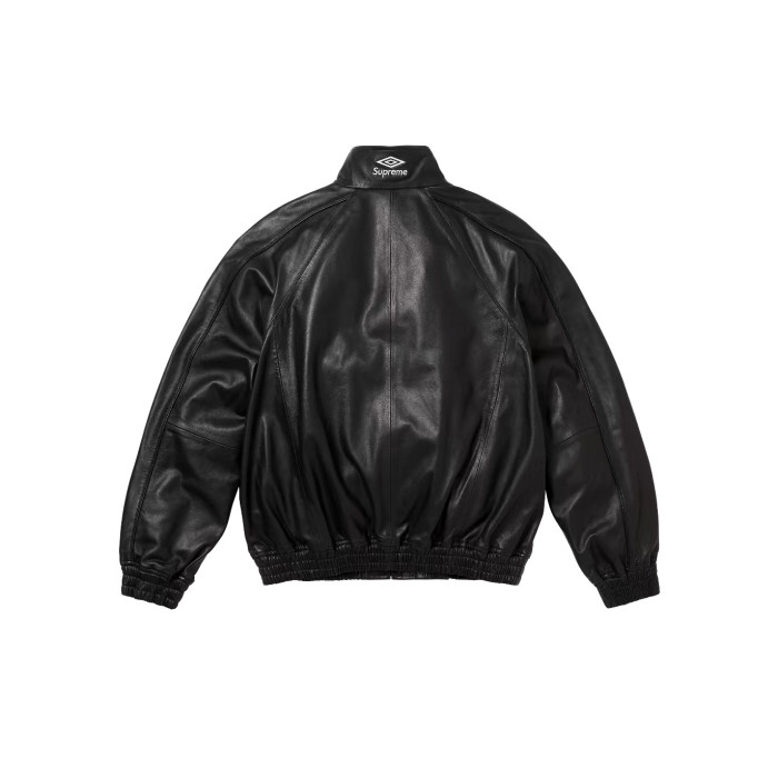 NIGO Supreme Men's And Women's  Spring/fall Fashion Casual Solid Color High Neck Zipper Front Embroidered Logo Leather Jacket #nigo79518