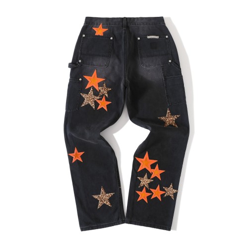 NIGO Chrome Hearts Men's And Women's Spring/Fall Fashion Casual Waist Button Star Icon Vintage Washed Carhartt Work Pants #nigo79519
