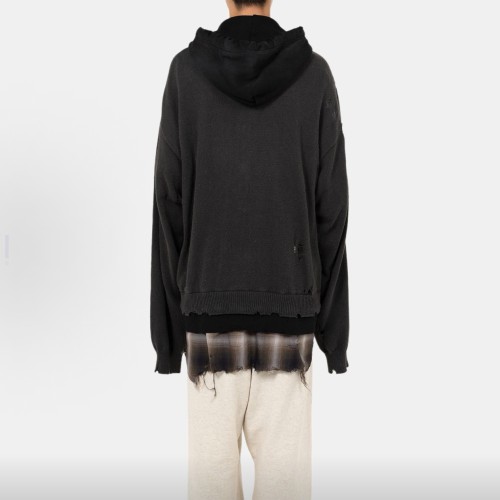NIGO Maison Mihara Yasuhiro Spring/summer Fashion Casual Solid Color Hooded Zipper Embroidered Oversized Relaxed Patchwork Long Sleeve Knit Sweater Jacket #nigo79498