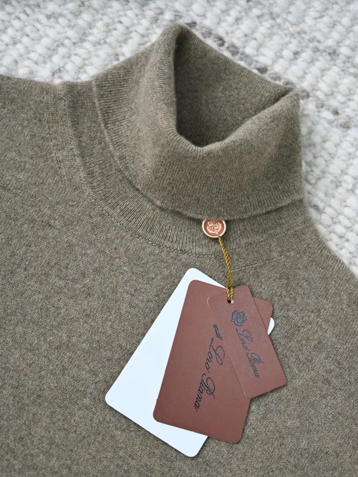 NIGO Loro Piana Men's Dolcevita Classic High-Neck Sweater Spring/Fall/Winter Solid-Color Long-Sleeve Cashmere Knit Ngvp #nigo2721