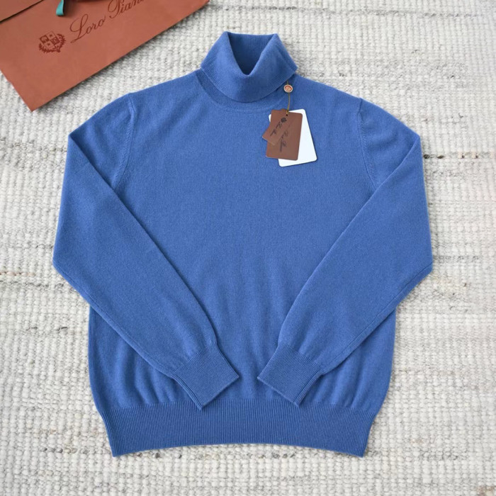 NIGO Loro Piana Men's Dolcevita Classic High-Neck Sweater Spring/Fall/Winter Solid-Color Long-Sleeve Cashmere Knit Ngvp #nigo2721