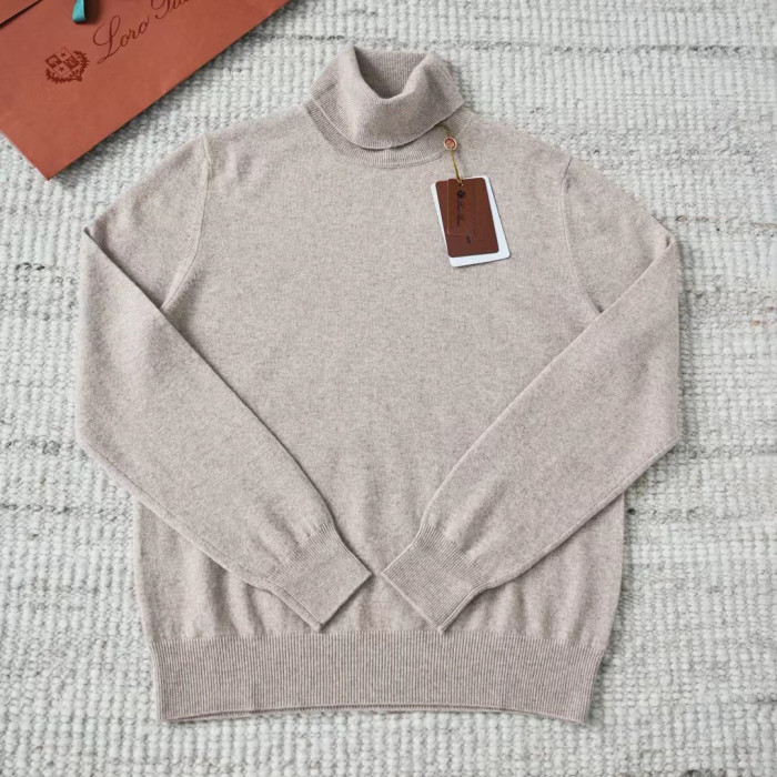 NIGO Loro Piana Men's Dolcevita Classic High-Neck Sweater Spring/Fall/Winter Solid-Color Long-Sleeve Cashmere Knit Ngvp #nigo2721