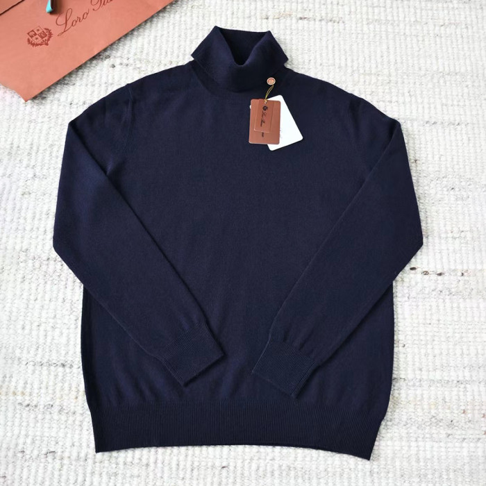 NIGO Loro Piana Men's Dolcevita Classic High-Neck Sweater Spring/Fall/Winter Solid-Color Long-Sleeve Cashmere Knit Ngvp #nigo2721