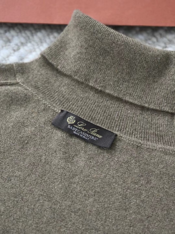 NIGO Loro Piana Men's Dolcevita Classic High-Neck Sweater Spring/Fall/Winter Solid-Color Long-Sleeve Cashmere Knit Ngvp #nigo2721