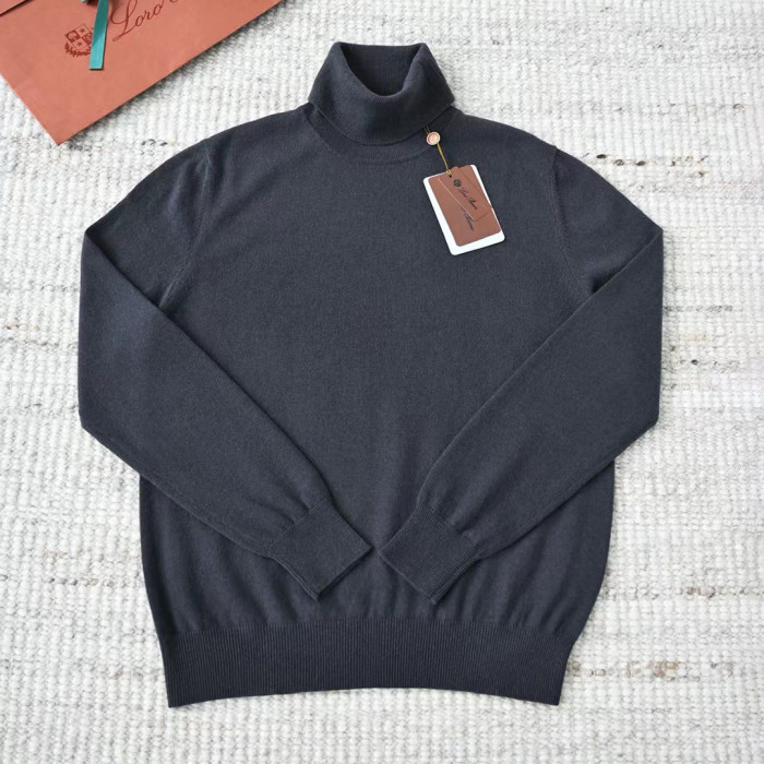 NIGO Loro Piana Men's Dolcevita Classic High-Neck Sweater Spring/Fall/Winter Solid-Color Long-Sleeve Cashmere Knit Ngvp #nigo2721