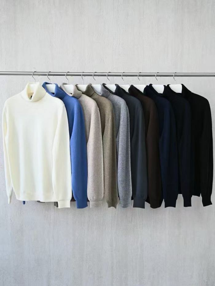 NIGO Loro Piana Men's Dolcevita Classic High-Neck Sweater Spring/Fall/Winter Solid-Color Long-Sleeve Cashmere Knit Ngvp #nigo2721