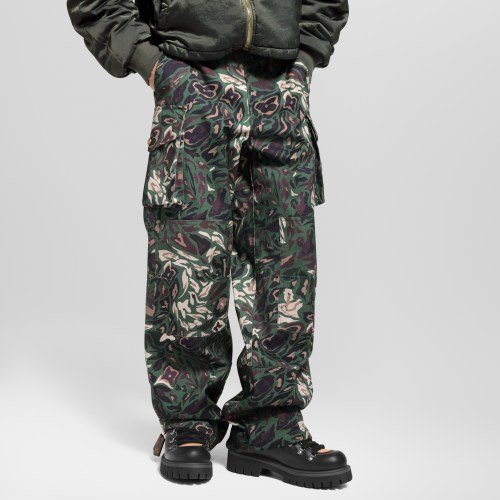 NIGO Louis Vuitton Men's Spring/Fall Fashion Casual Reversible Color Woven Combed Cotton Work Pants with Patch Pockets Pants #nigo79489
