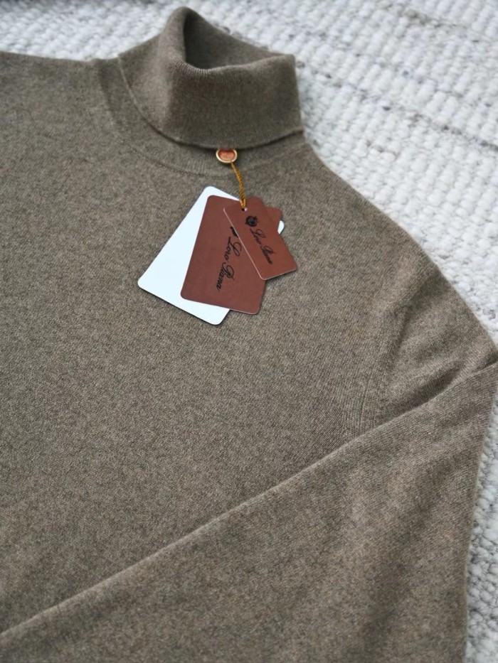 NIGO Loro Piana Men's Dolcevita Classic High-Neck Sweater Spring/Fall/Winter Solid-Color Long-Sleeve Cashmere Knit Ngvp #nigo2721