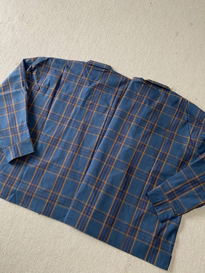 NIGO Balenciaga Men's Checkered Cotton Long-Sleeve Spring/Fall Solid-Color Collared Loose-Fit Zipper Shirt Ngvp #nigo2723