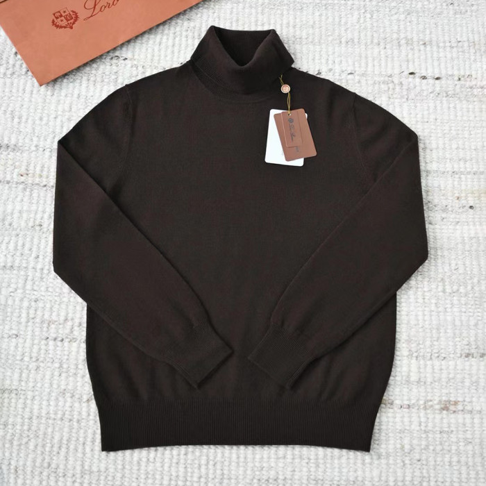 NIGO Loro Piana Men's Dolcevita Classic High-Neck Sweater Spring/Fall/Winter Solid-Color Long-Sleeve Cashmere Knit Ngvp #nigo2721