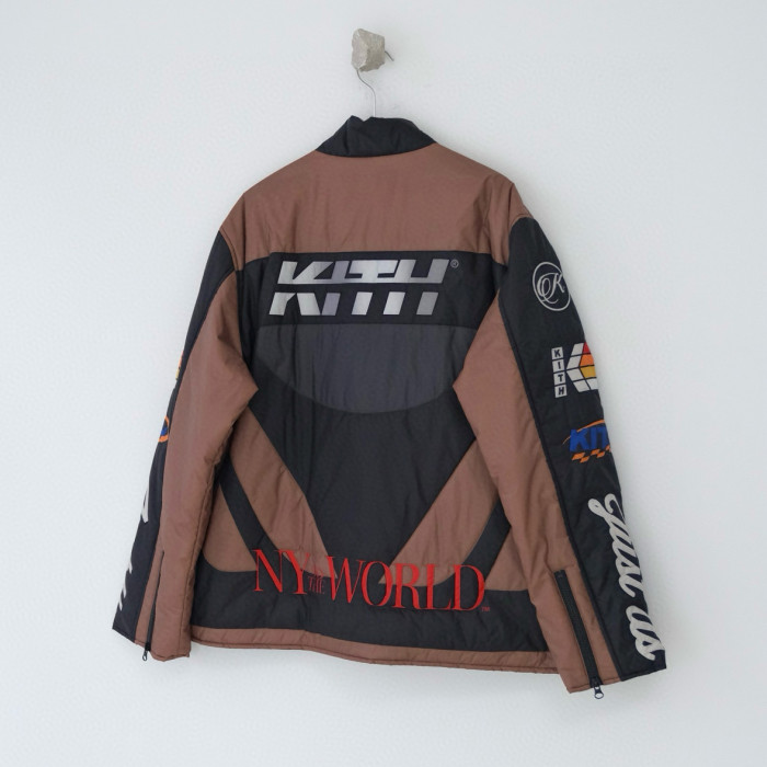 NIGO Brixton Men's Fall/Winter Fashion Casual Color-Blocked Letter Icon Lightweight Cotton Jacket Biker Jacket #nigo79533