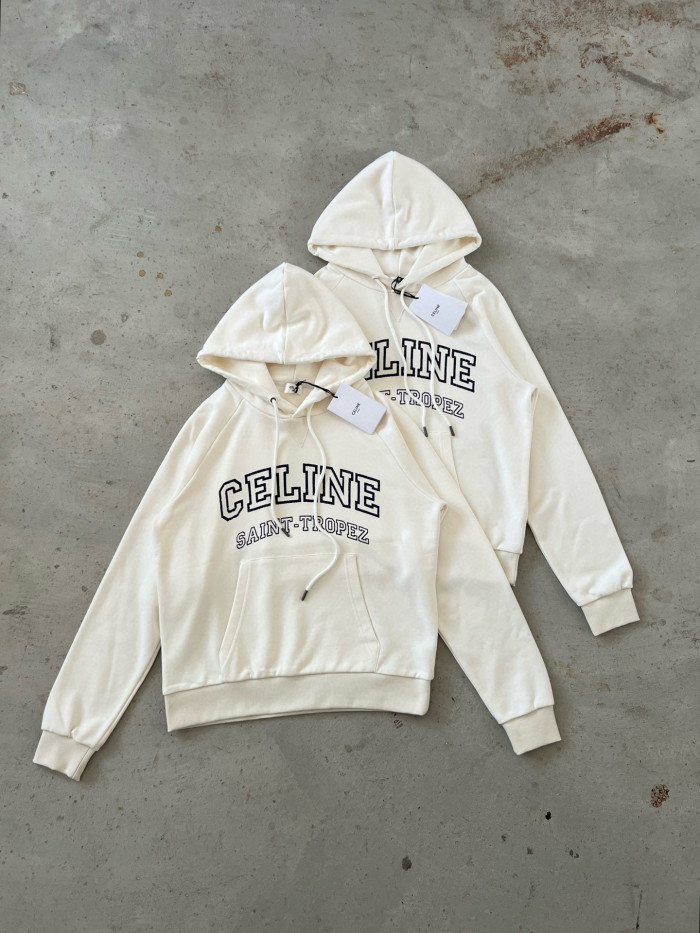 NIGO Celine Men's And Women's Spring/fall Fashion Casual Solid Color Hooded Pullover Logo Print Oversized Long Sleeve Sweatshirt #nigo79532